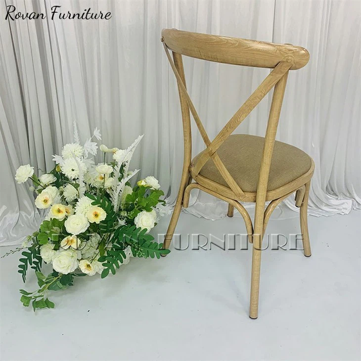 event wood grain cross back chair