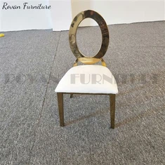 Ruostumattomasta teräksestä valmistettu kultainen O-selkätuoli