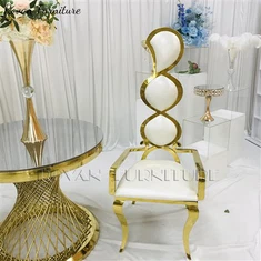 Wedding Gold pehmustetut käsinojat ruokapöydän tuolit