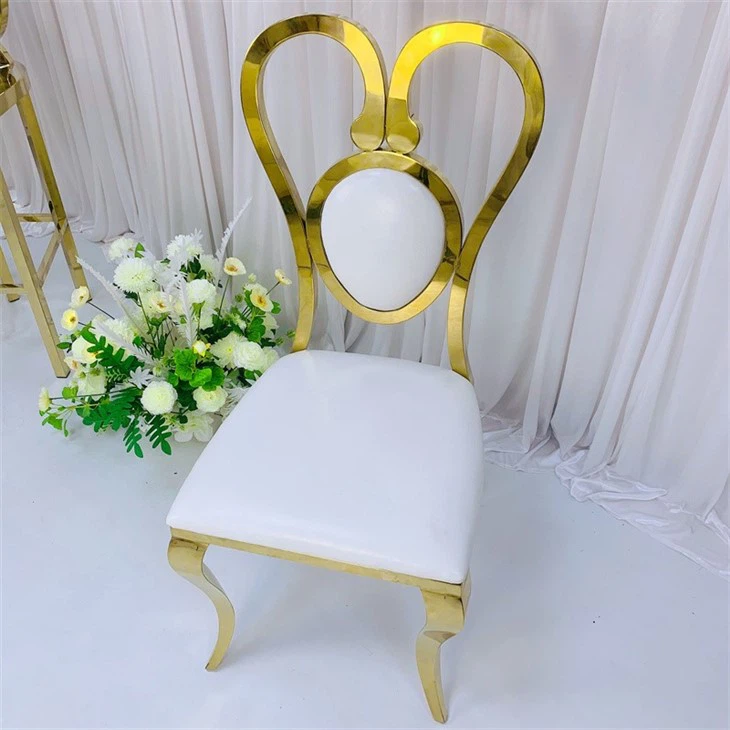 gold steel dining chair